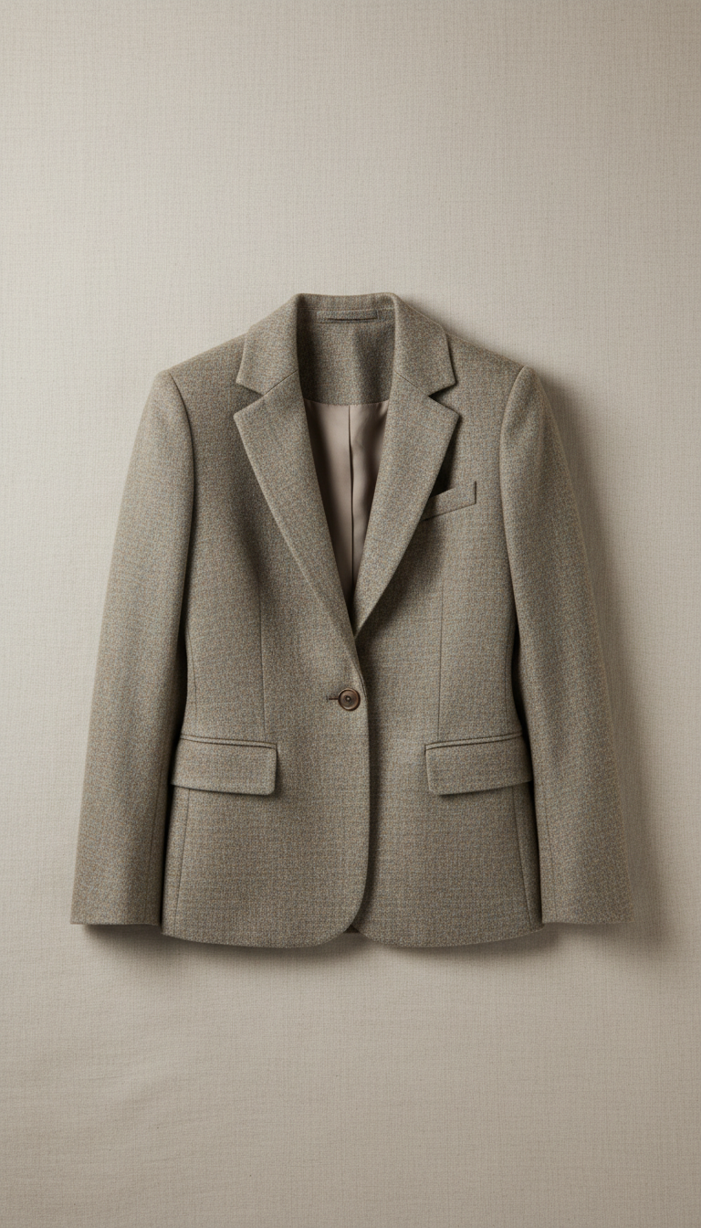 Tailored wool blazer for women