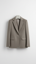 Refined Wool Single-Breasted Blazer