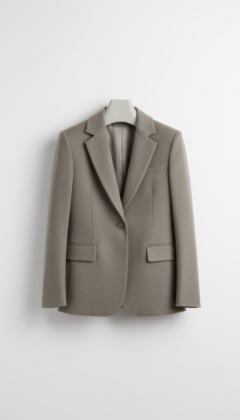 Refined Wool Single-Breasted Blazer