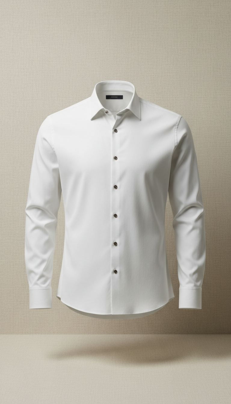 Men's crisp cotton button-up shirt