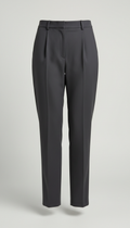 Charcoal High-Waisted Tailored Trousers